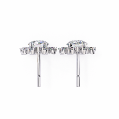 Lunar Threads – Round Lab Diamond Threader Earrings