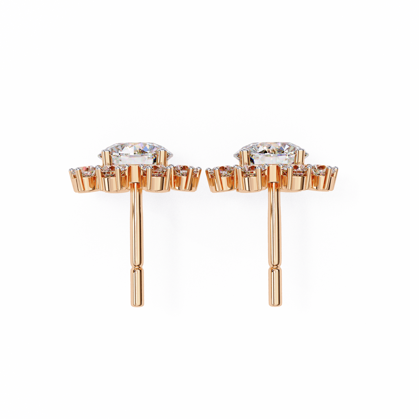 Lunar Threads – Round Lab Diamond Threader Earrings