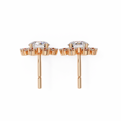 Lunar Threads – Round Lab Diamond Threader Earrings