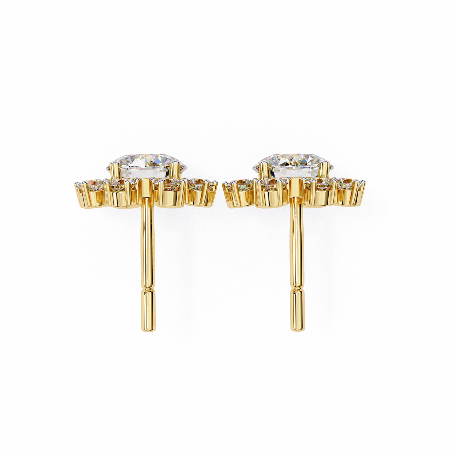 Lunar Threads – Round Lab Diamond Threader Earrings