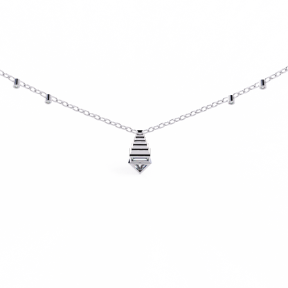 Geometric Bloom – Baguette, Triangle & Round Lab Diamond Necklace