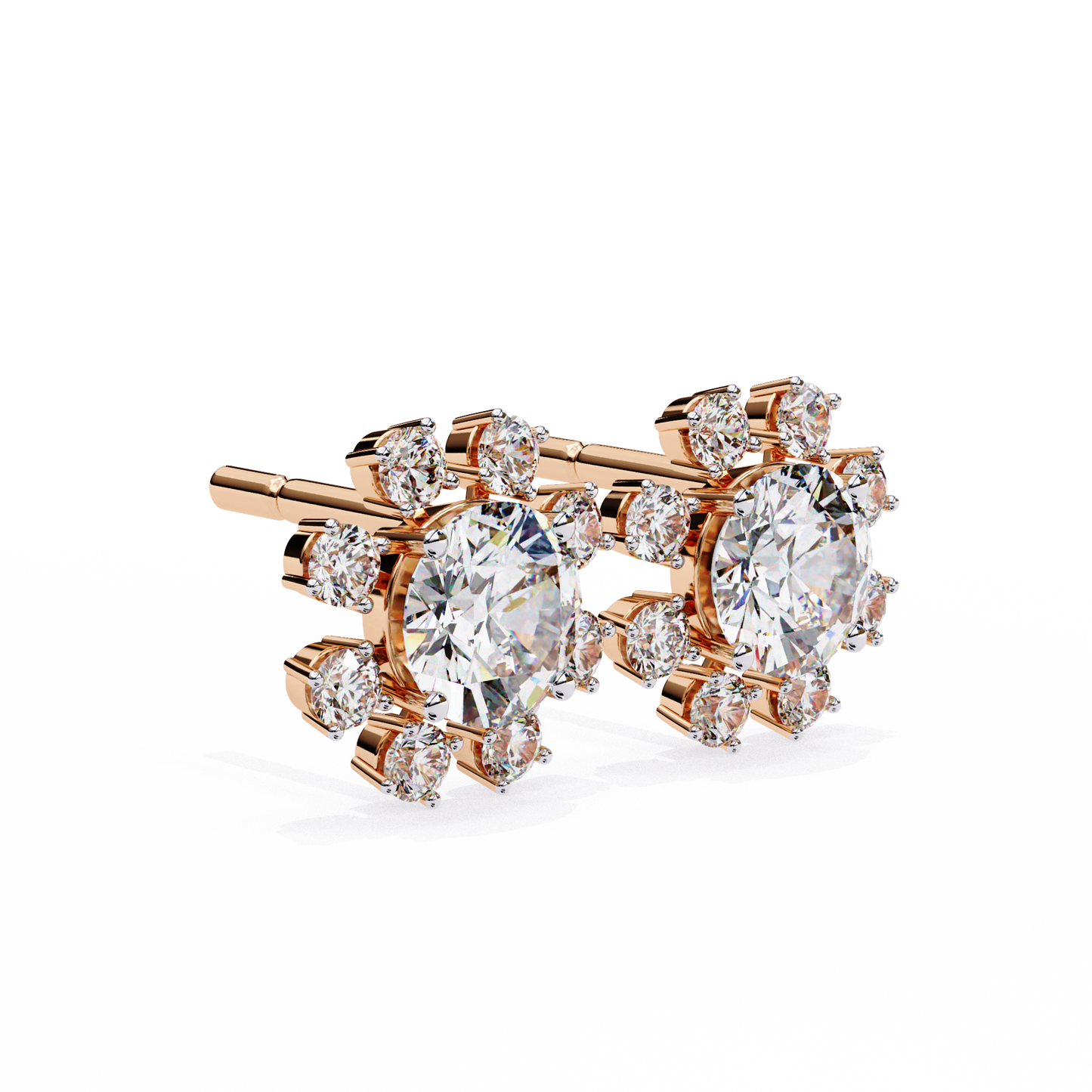 Lunar Threads – Round Lab Diamond Threader Earrings