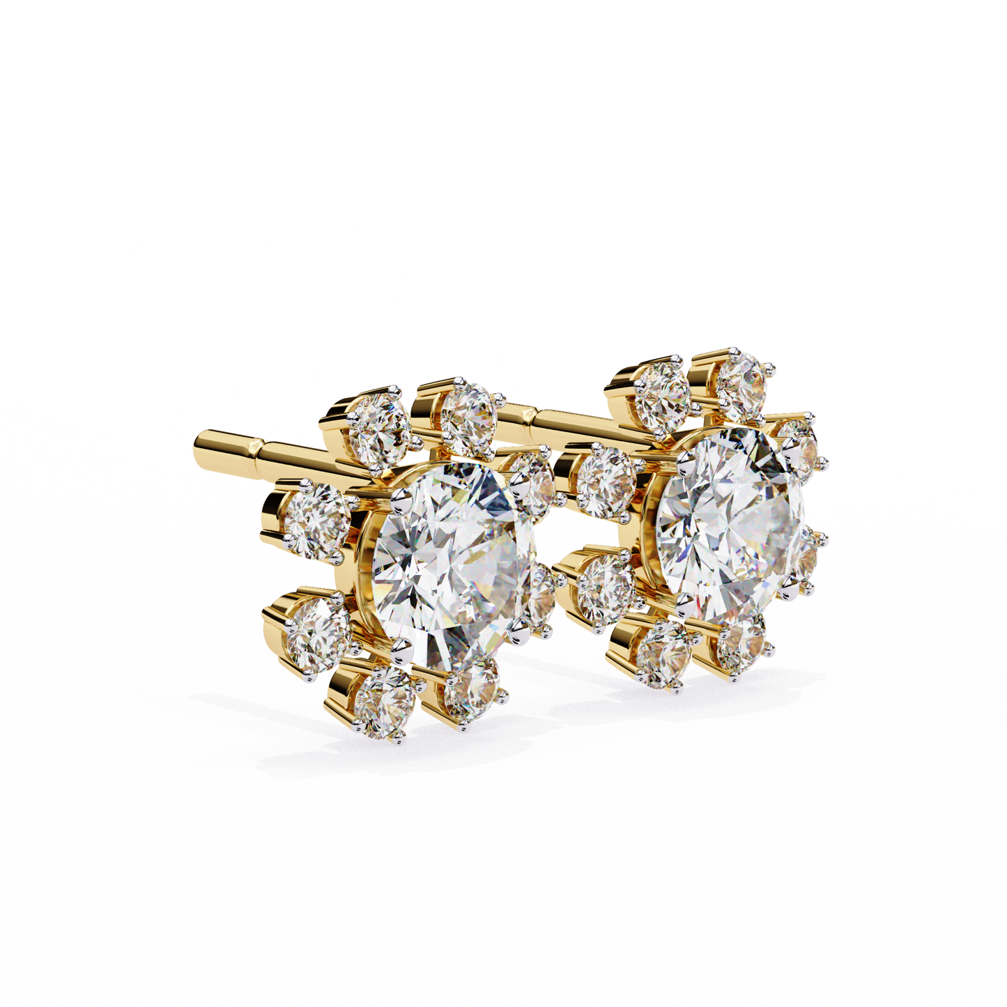 Lunar Threads – Round Lab Diamond Threader Earrings