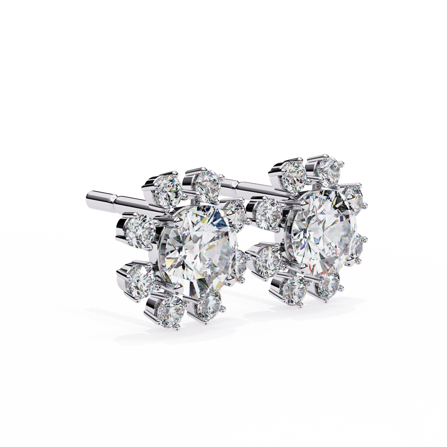 Lunar Threads – Round Lab Diamond Threader Earrings