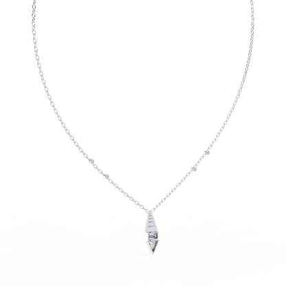 Geometric Bloom – Baguette, Triangle & Round Lab Diamond Necklace