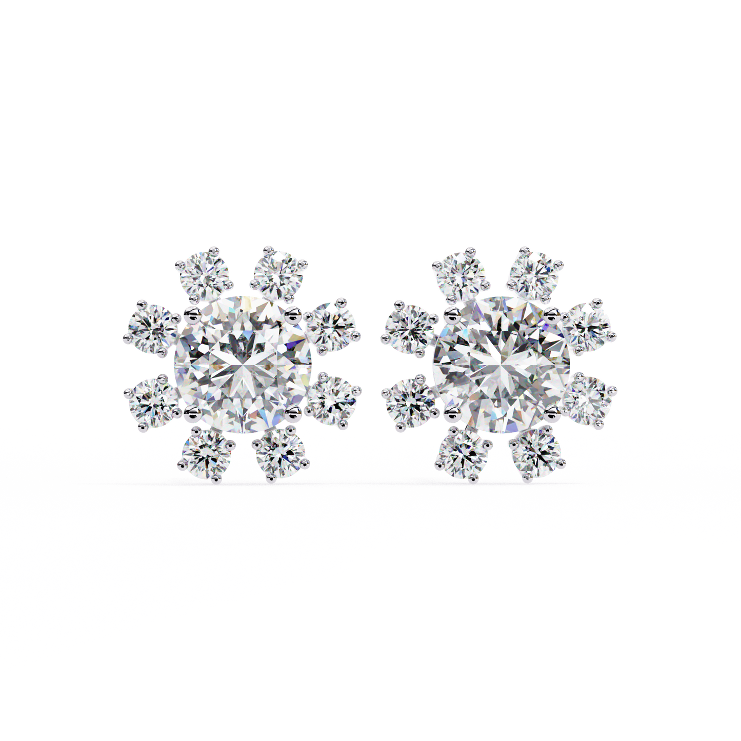 Lunar Threads – Round Lab Diamond Threader Earrings