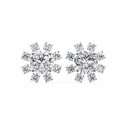 Lunar Threads – Round Lab Diamond Threader Earrings