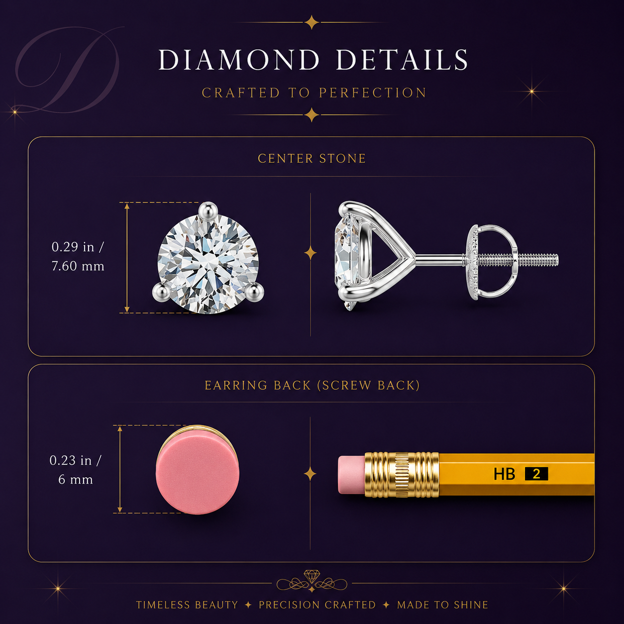 2.0CTW 14K Lab-Grown Prong-Set Round Diamond Martini Stud Earrings