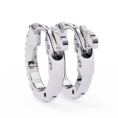 Startrail – Round Lab Diamond Line Stud Earrings