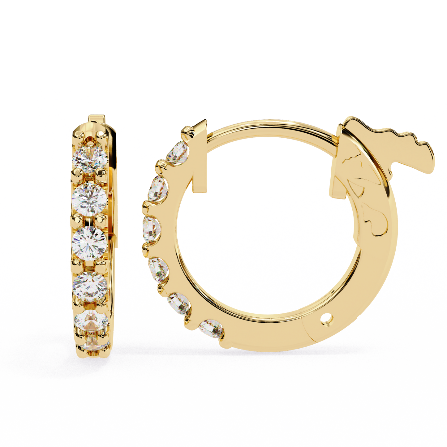 Startrail – Round Lab Diamond Line Stud Earrings