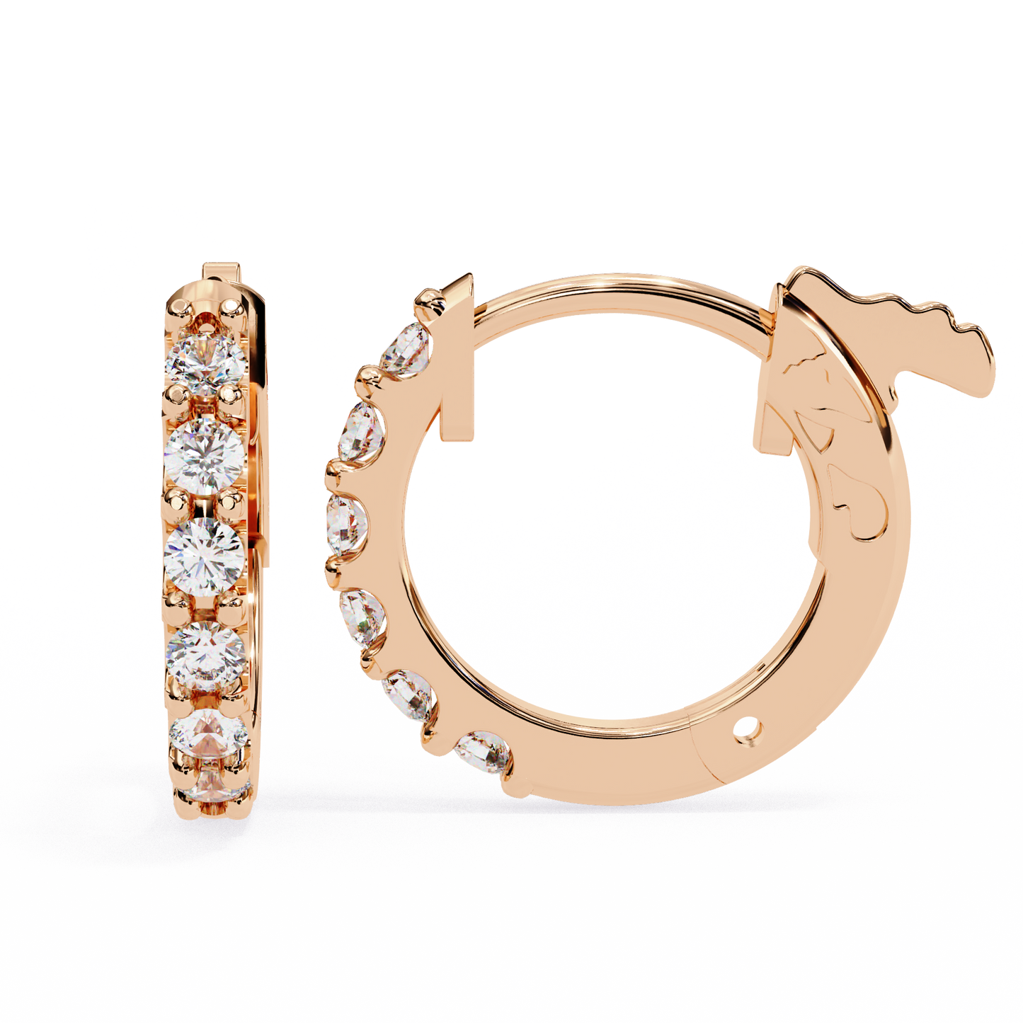 Startrail – Round Lab Diamond Line Stud Earrings