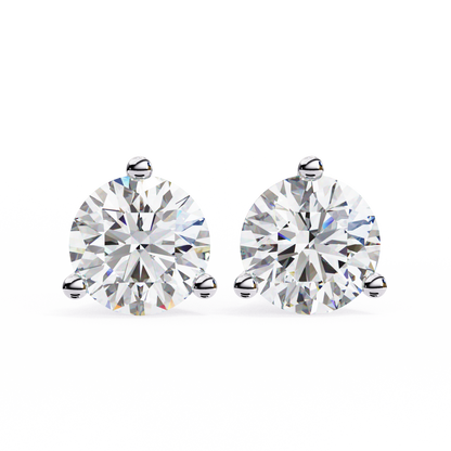 Aurora Studs – Round Diamond Classic Basket Earrings