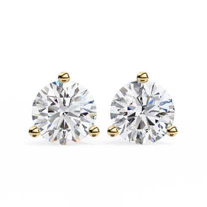 Aurora Studs – Round Diamond Classic Basket Earrings