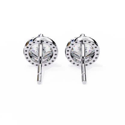 Frost Line – Round Lab Diamond Linear Drop Earrings