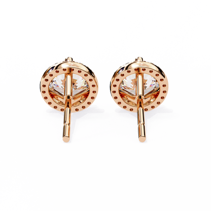 Frost Line – Round Lab Diamond Linear Drop Earrings