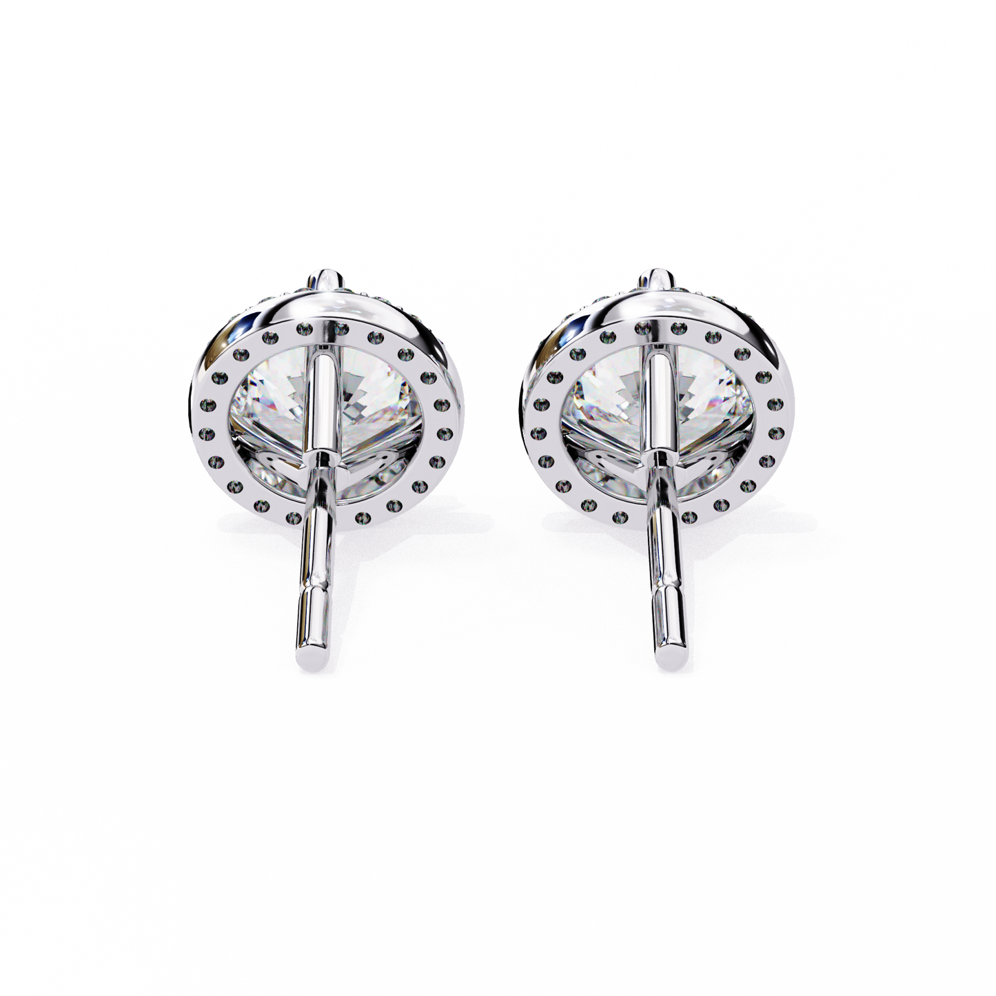 Frost Line – Round Lab Diamond Linear Drop Earrings