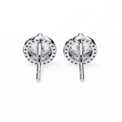 Frost Line – Round Lab Diamond Linear Drop Earrings