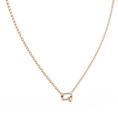 Cushion Orbit – Cushion & Round Lab Diamond Halo Necklace
