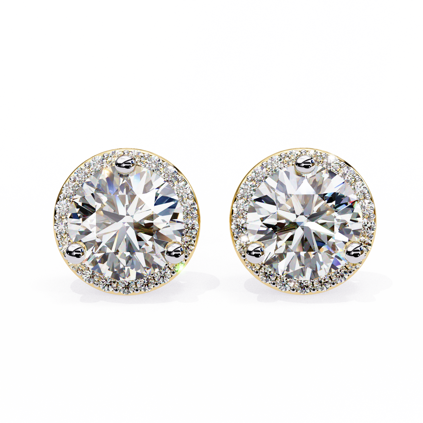 Frost Line – Round Lab Diamond Linear Drop Earrings