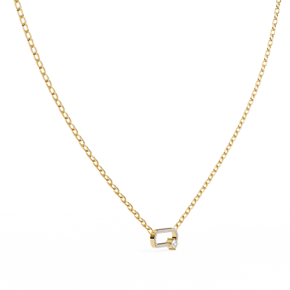 Cushion Orbit – Cushion & Round Lab Diamond Halo Necklace