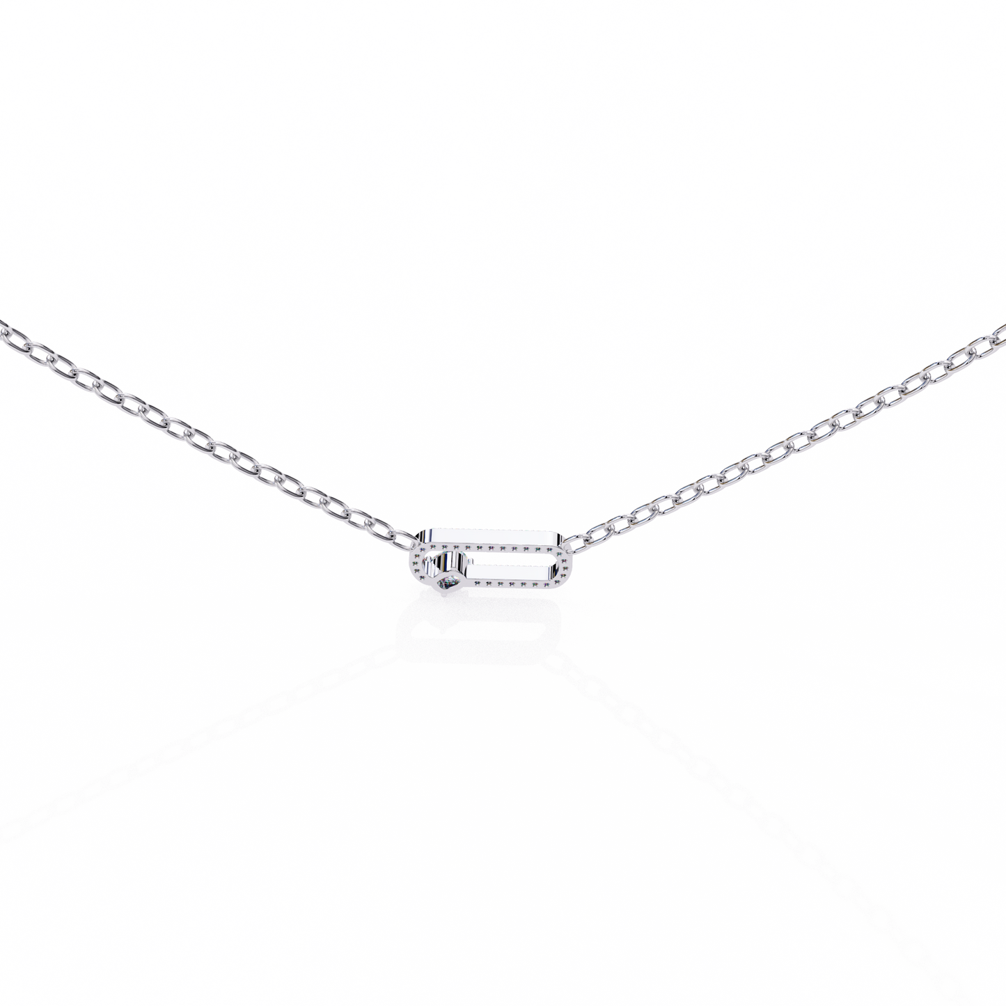 Cushion Orbit – Cushion & Round Lab Diamond Halo Necklace