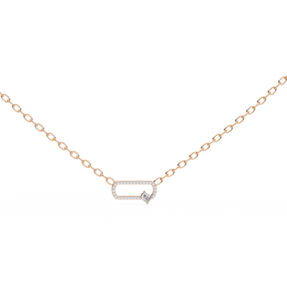 Cushion Orbit – Cushion & Round Lab Diamond Halo Necklace