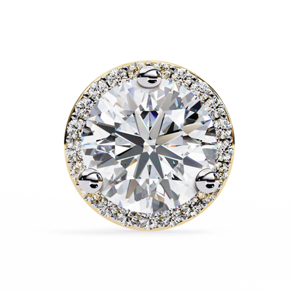 Frost Line – Round Lab Diamond Linear Drop Earrings