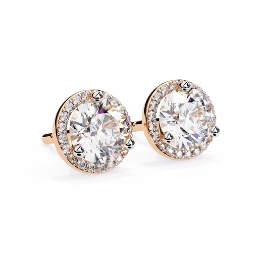 Round Halo Earring