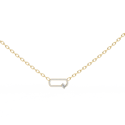 Cushion Orbit – Cushion & Round Lab Diamond Halo Necklace