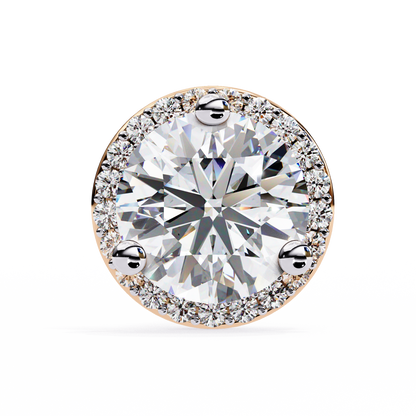 Frost Line – Round Lab Diamond Linear Drop Earrings