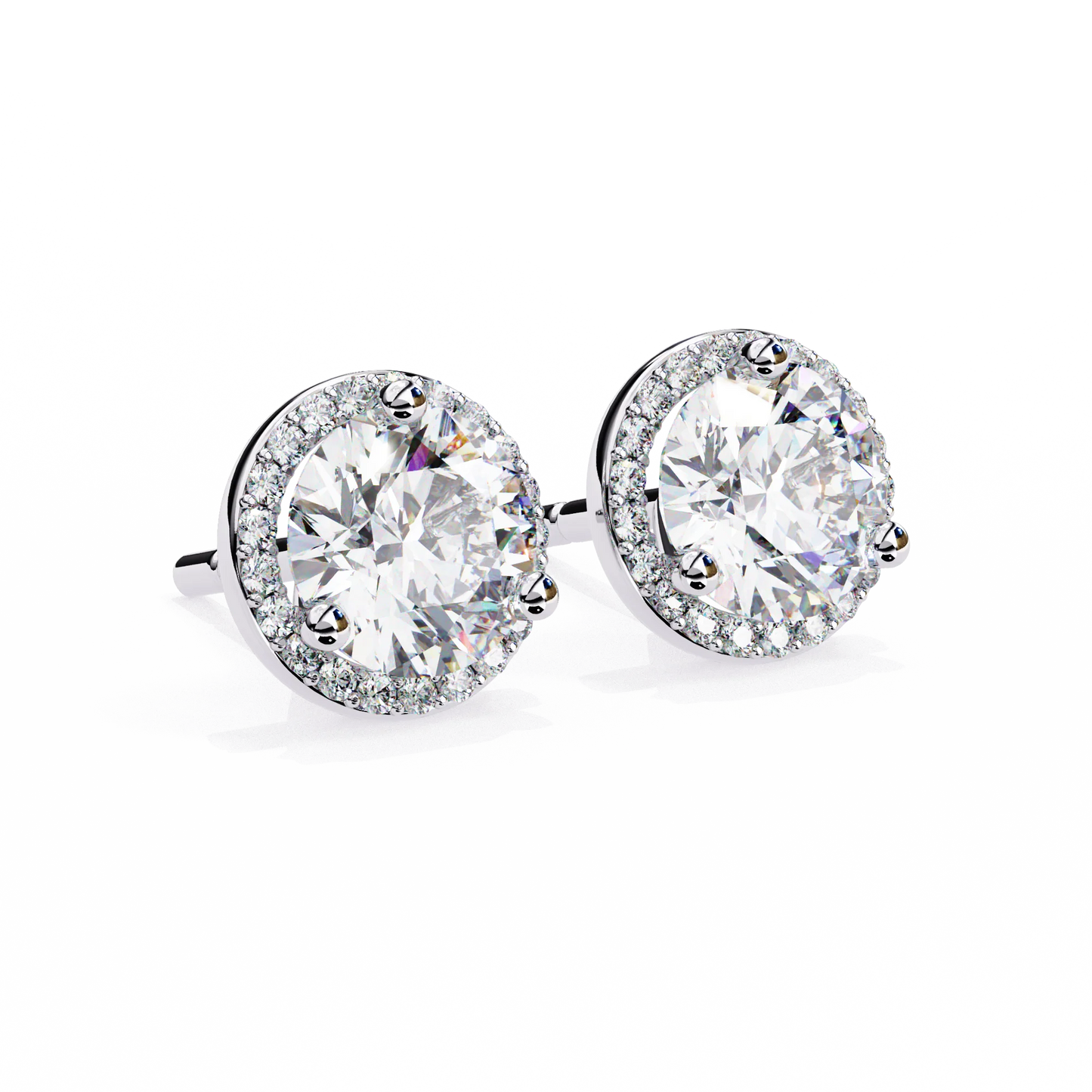 Round Halo Earring