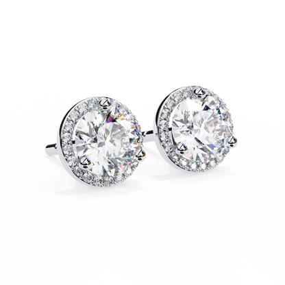 Round Halo Earring