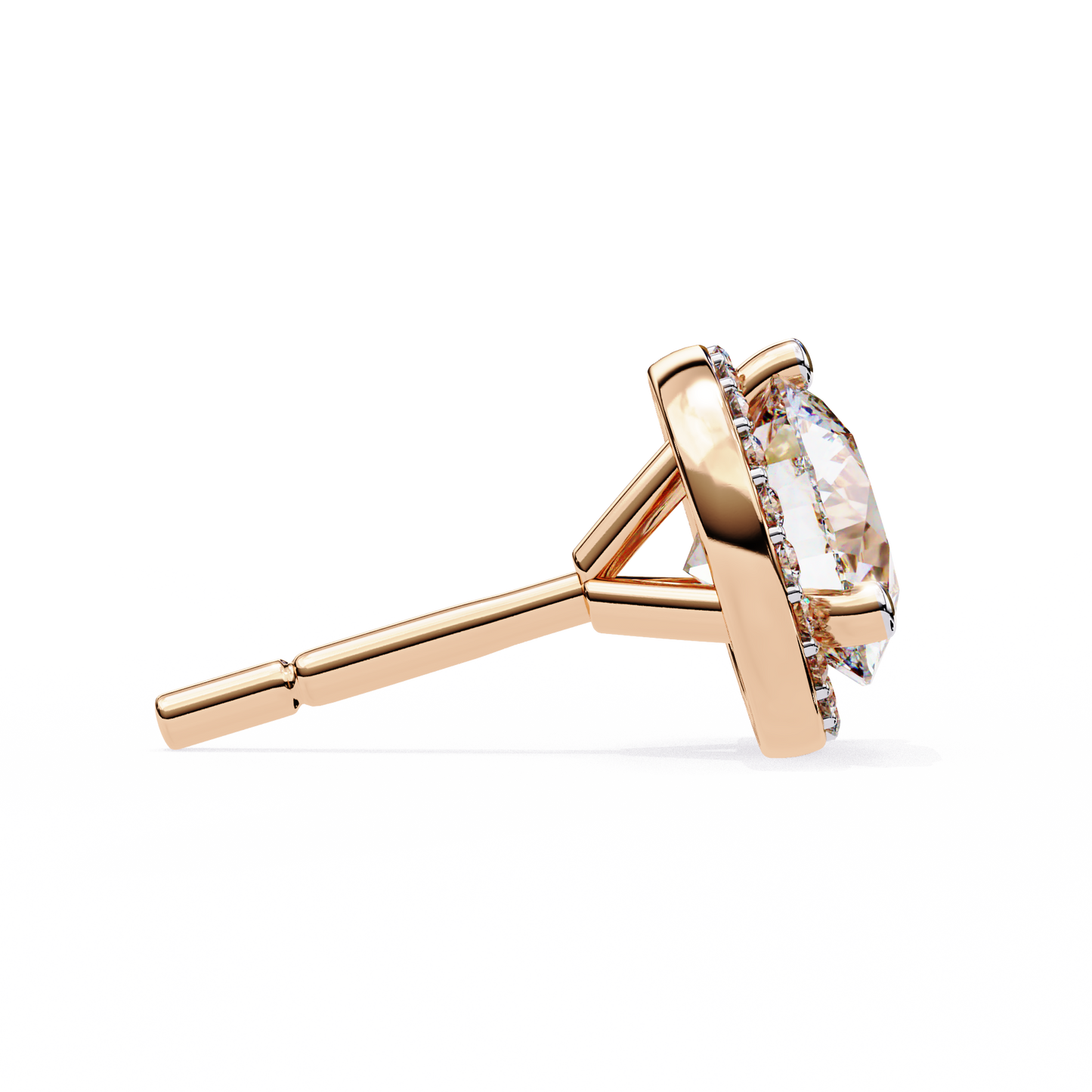 Frost Line – Round Lab Diamond Linear Drop Earrings