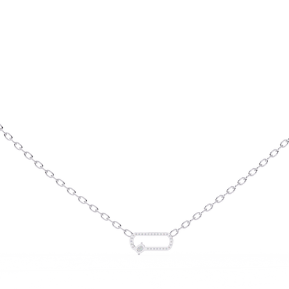 Cushion Orbit – Cushion & Round Lab Diamond Halo Necklace