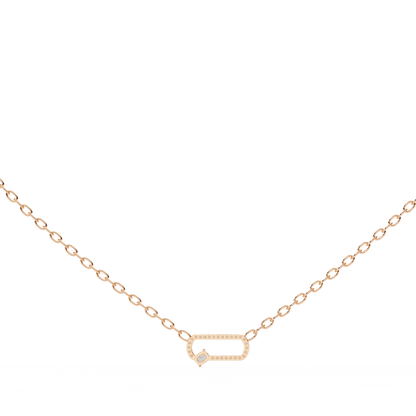 Cushion Orbit – Cushion & Round Lab Diamond Halo Necklace