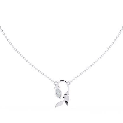 Leaflight – Marquise Diamond Leaf Necklace