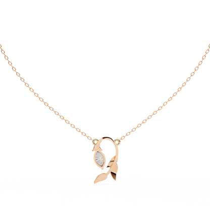 Leaflight – Marquise Lab Diamond Leaf Necklace