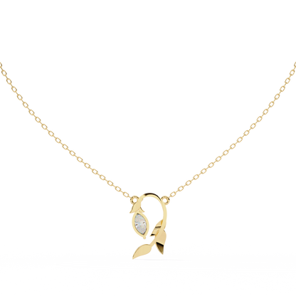 Leaflight – Marquise Lab Diamond Leaf Necklace