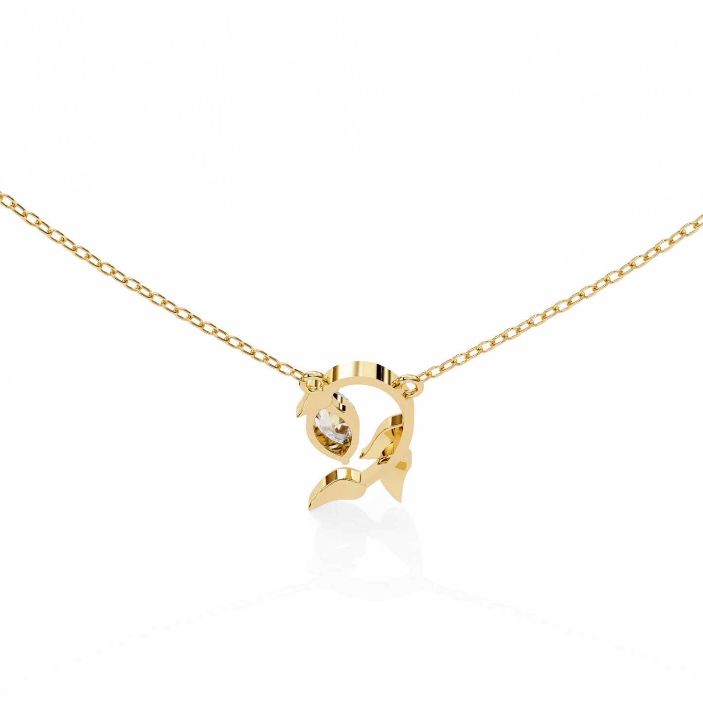 Leaflight – Marquise Lab Diamond Leaf Necklace