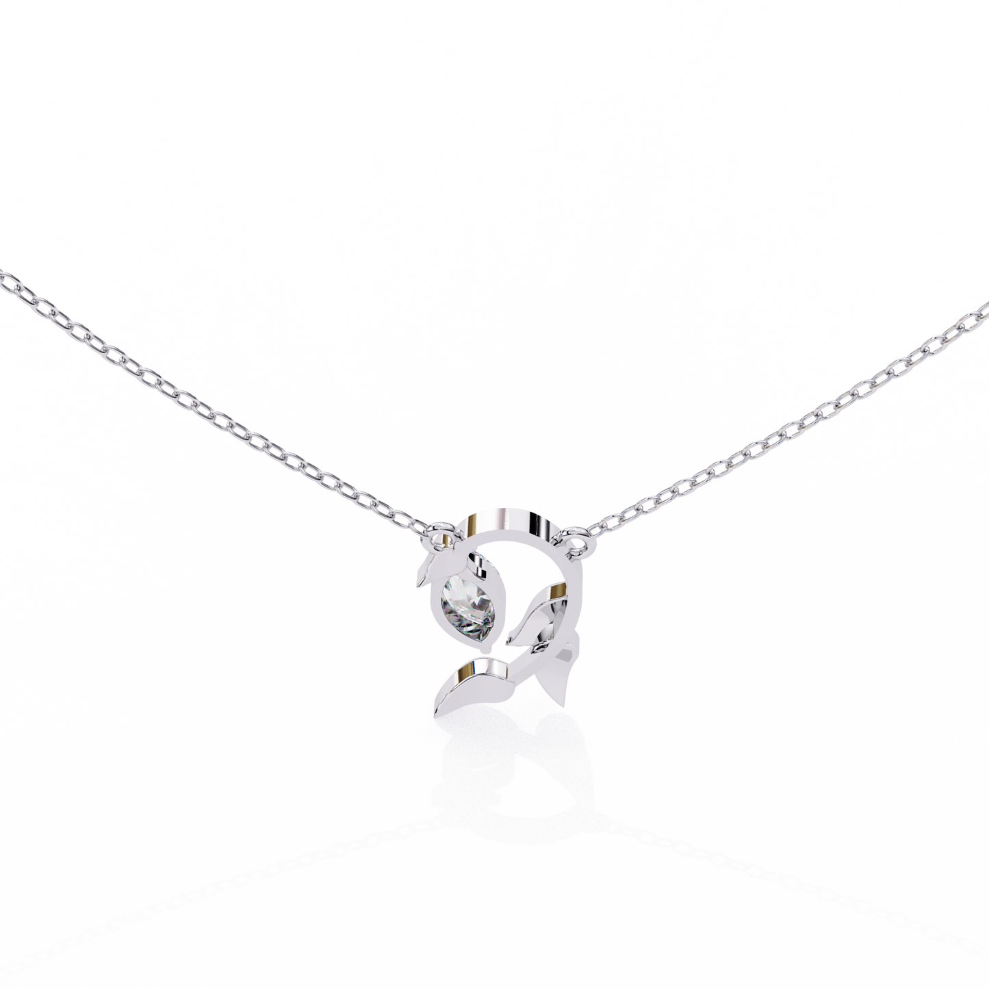 Leaflight – Marquise Lab Diamond Leaf Necklace
