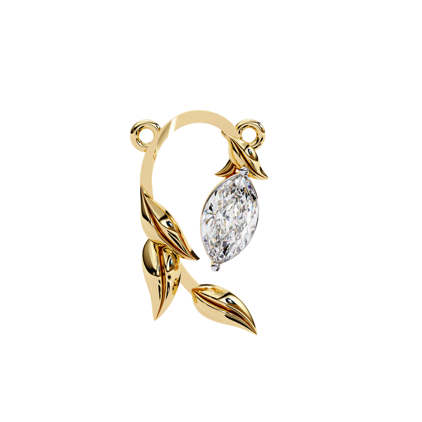 Leaflight – Marquise Lab Diamond Leaf Necklace