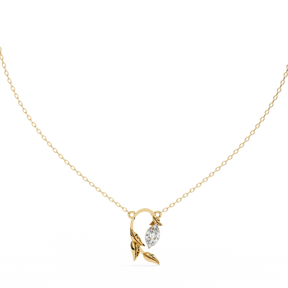 Leaflight – Marquise Lab Diamond Leaf Necklace