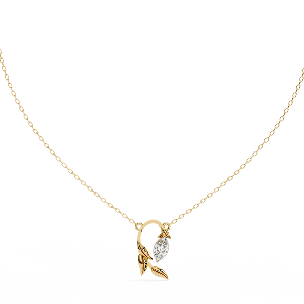 Leaflight – Marquise Diamond Leaf Necklace