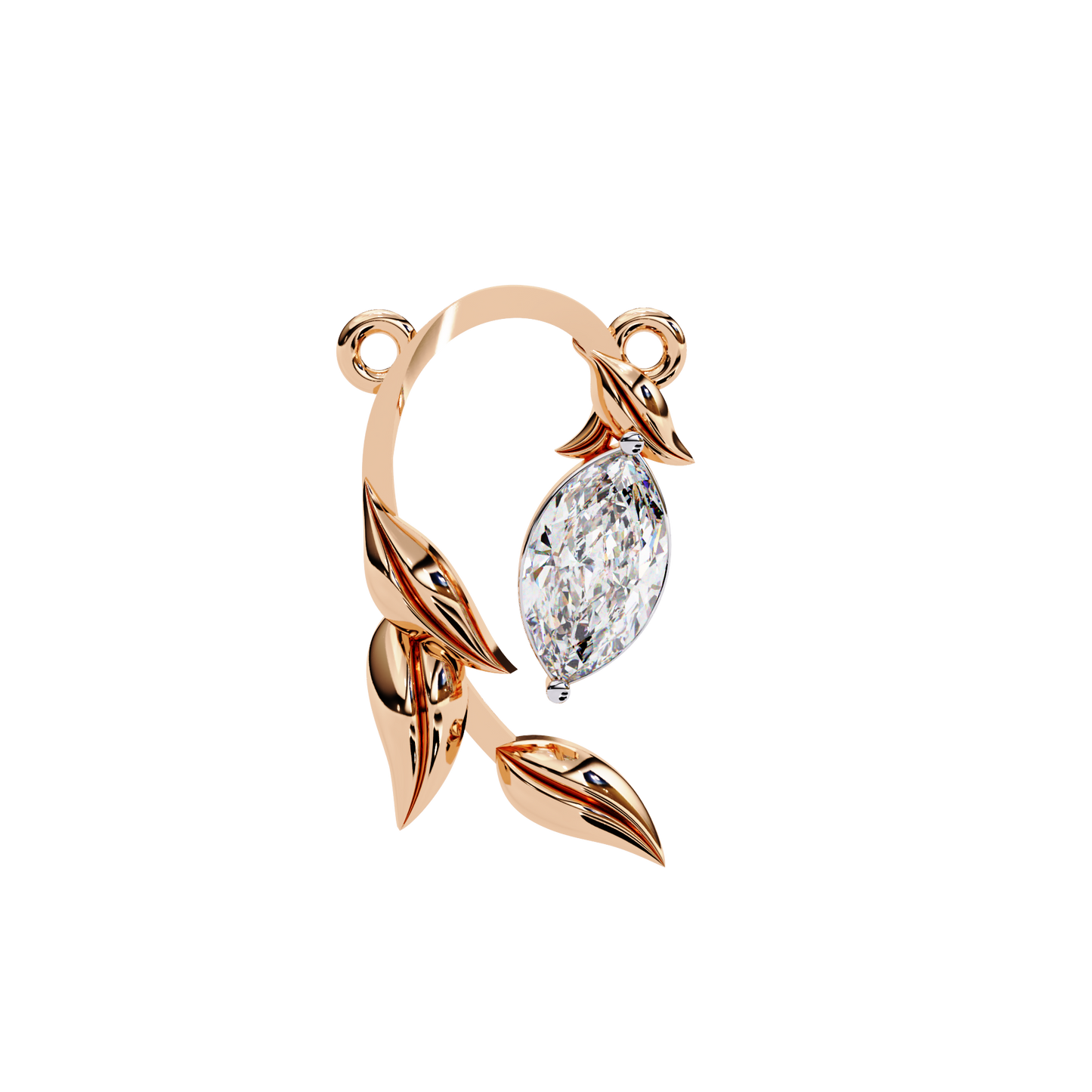 Leaflight – Marquise Lab Diamond Leaf Necklace