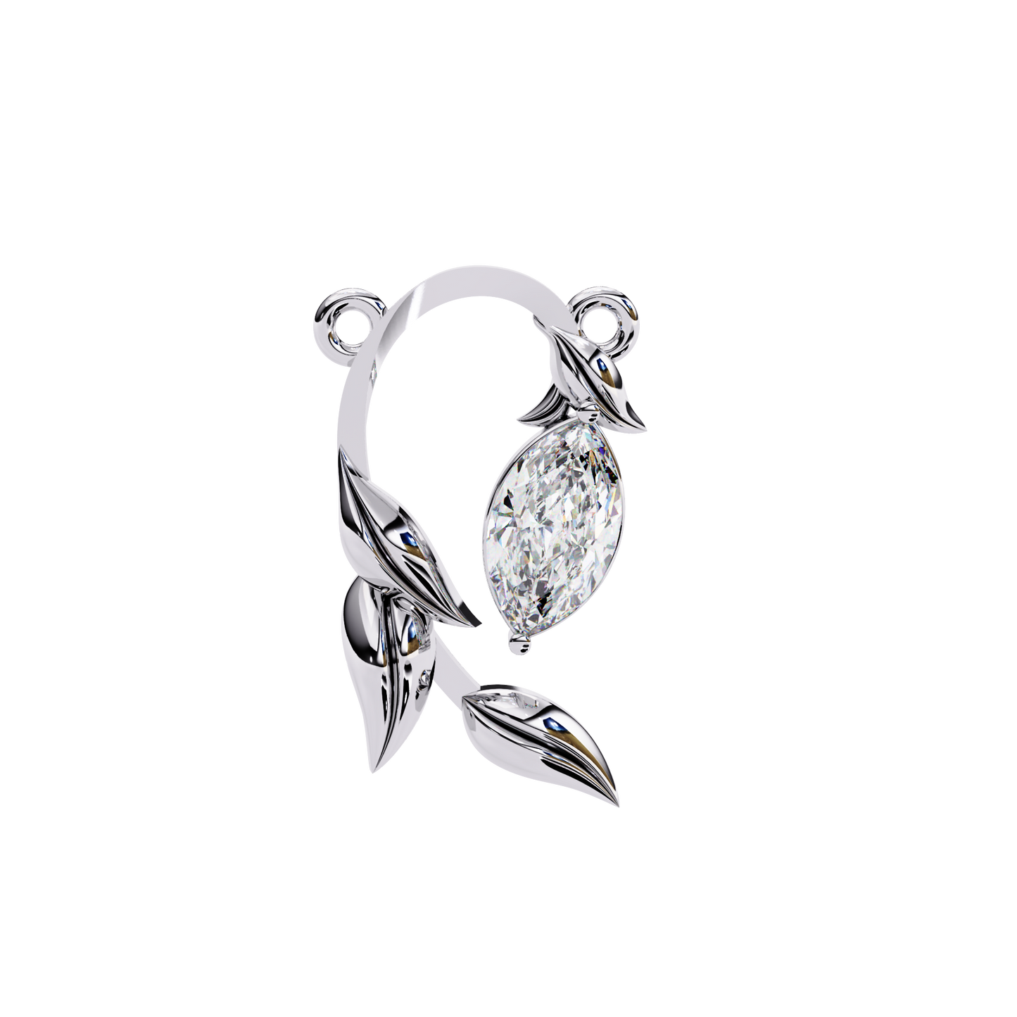 Leaflight – Marquise Lab Diamond Leaf Necklace