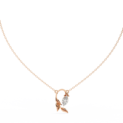 Leaflight – Marquise Lab Diamond Leaf Necklace
