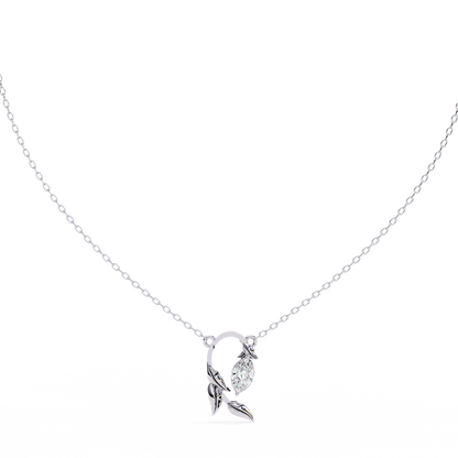 Leaflight – Marquise Lab Diamond Leaf Necklace