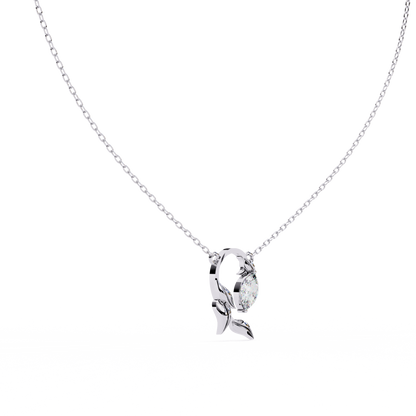 Leaflight – Marquise Lab Diamond Leaf Necklace