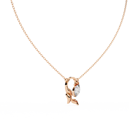Leaflight – Marquise Lab Diamond Leaf Necklace