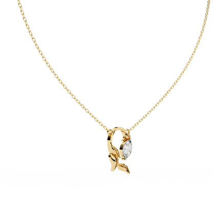 Leaflight – Marquise Lab Diamond Leaf Necklace